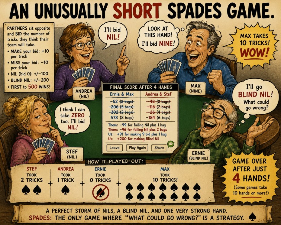An Unusually Short Spades&nbsp;Game